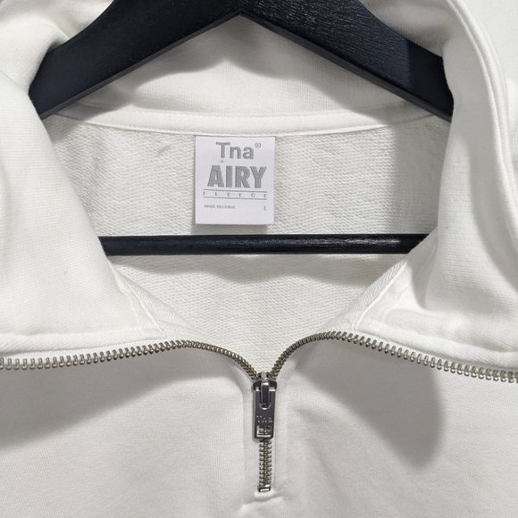 Women’s Gray and White Quarter-Zip Tops - Picture 7 of 9